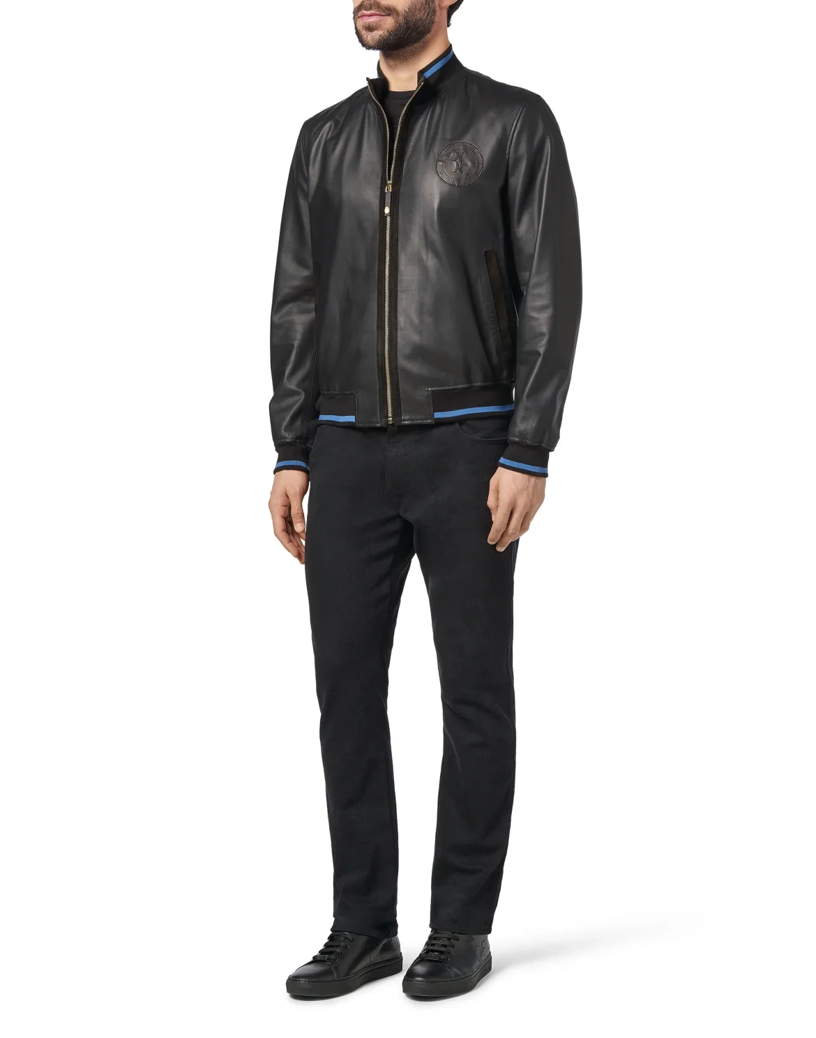 Leather Bomber Members only, цвет: Черный