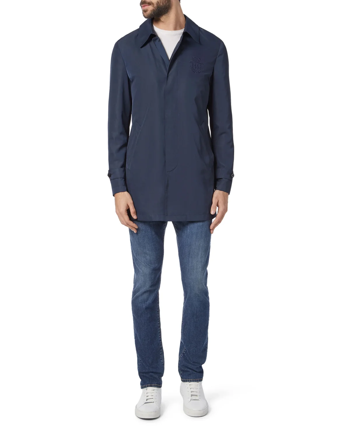 Coat Long nylon Crest, цвет: Синий