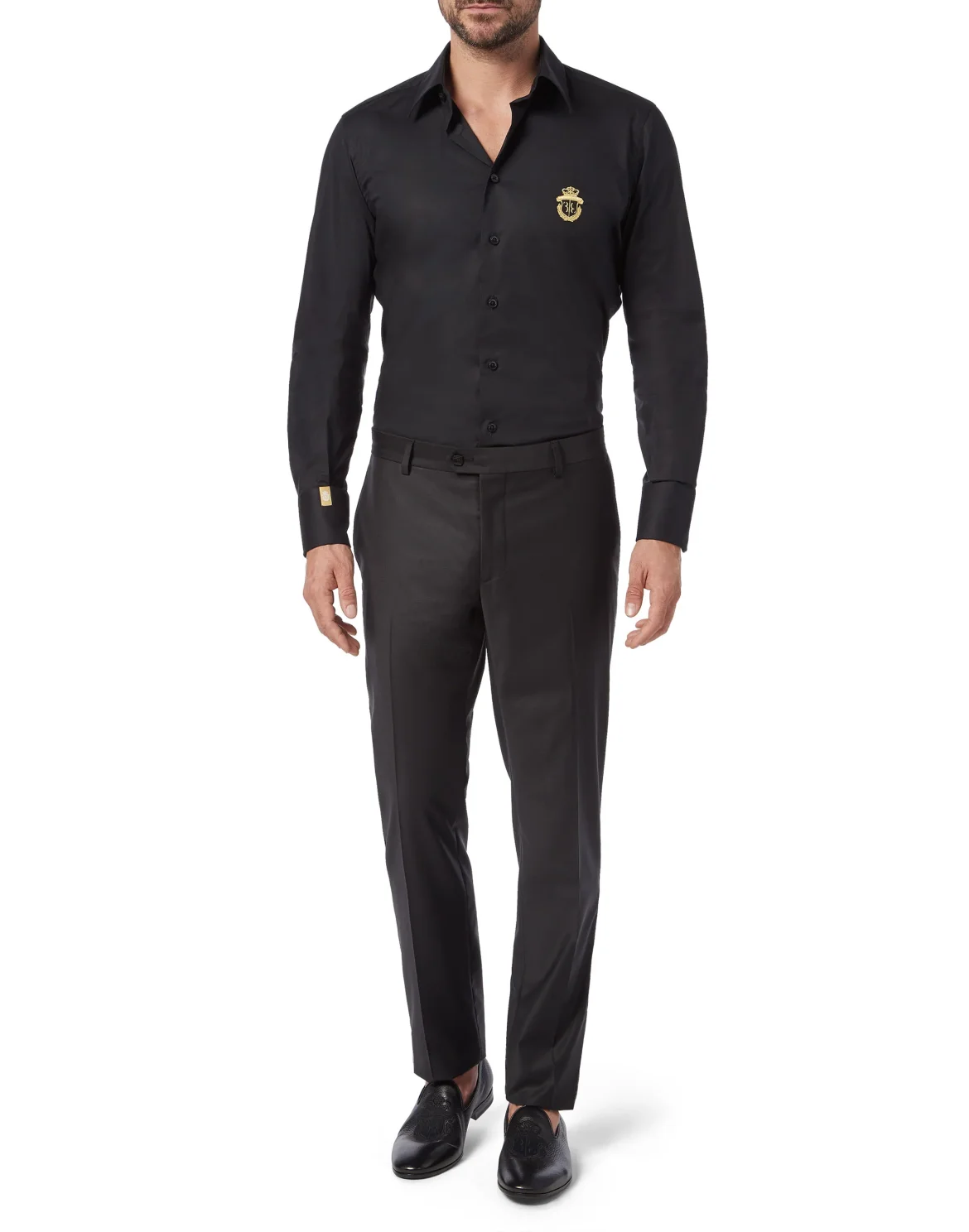 Shirt Gold Cut LS/Milano Crest, цвет: Черный