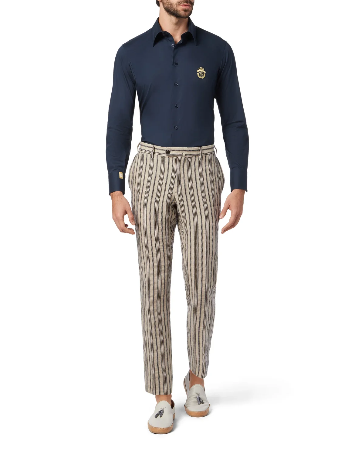 Shirt Gold Cut LS/Milano Crest, цвет: Синий