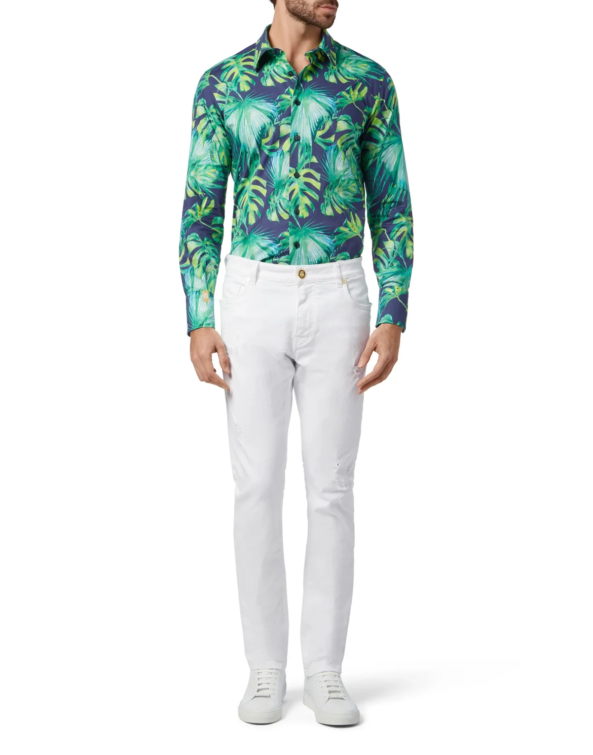 Shirt Silver Cut LS/Milano Palms, цвет: Синий