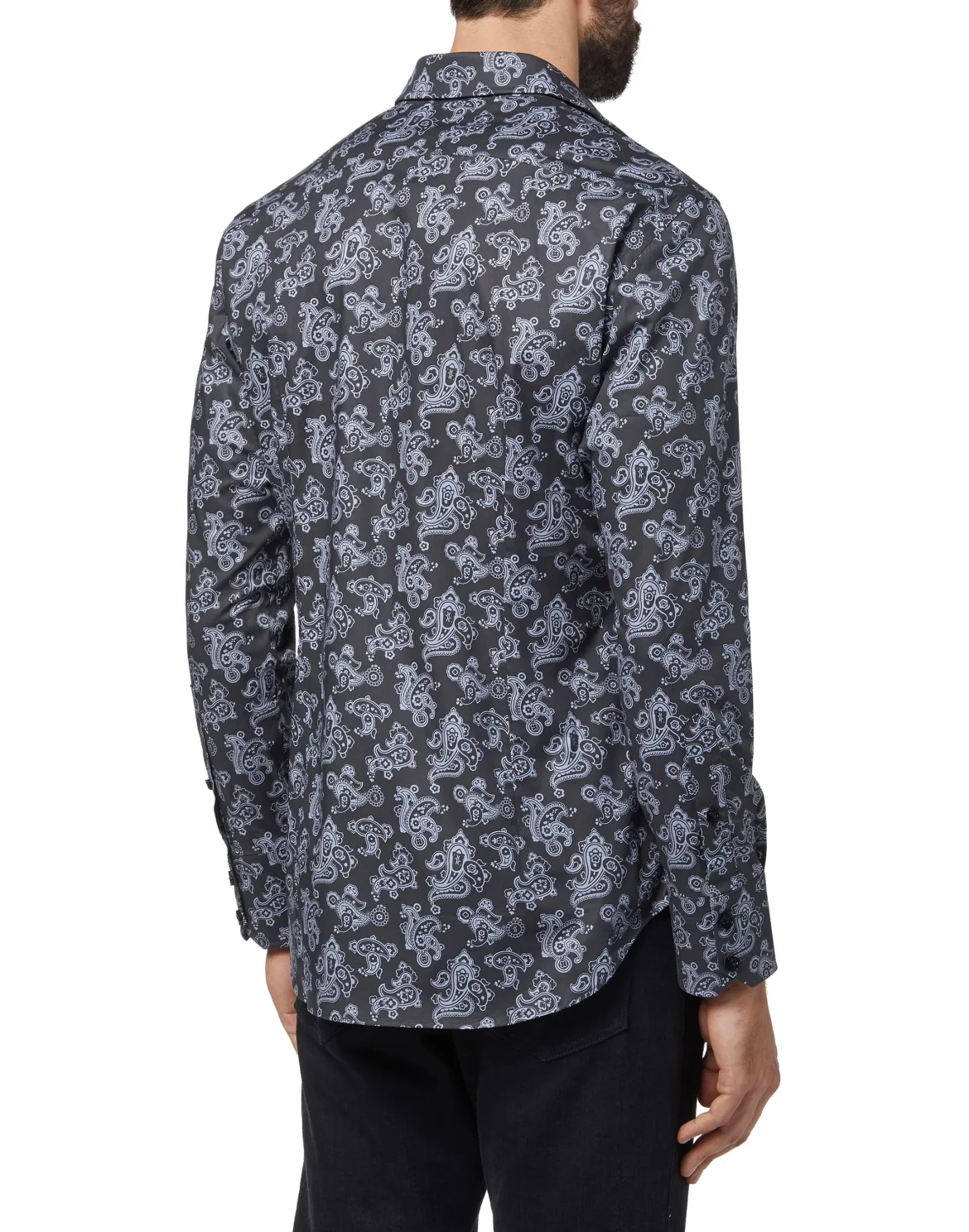 Shirt Silver Cut LS/Milano Paisley, цвет: Черный