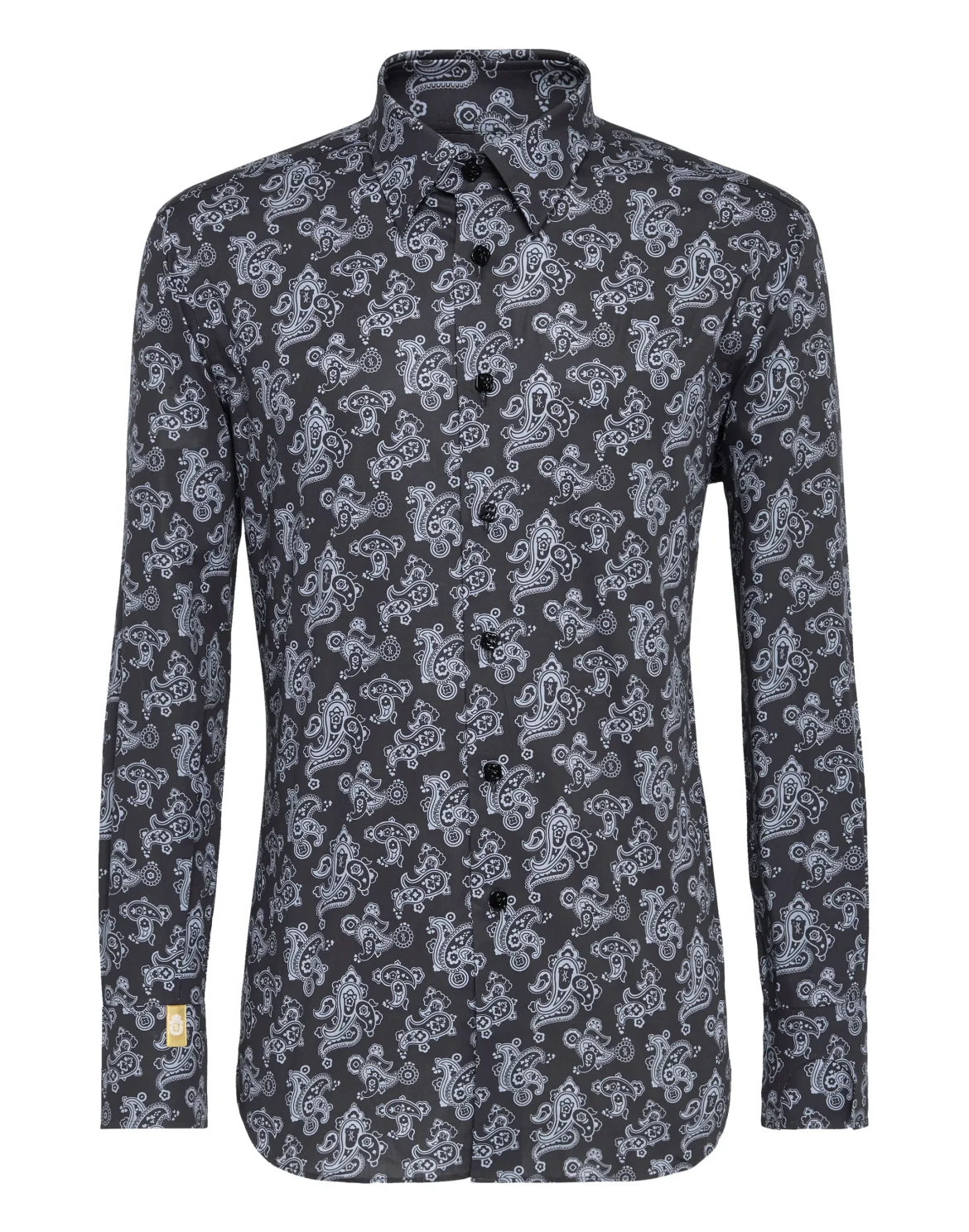 Shirt Silver Cut LS/Milano Paisley, цвет: Черный