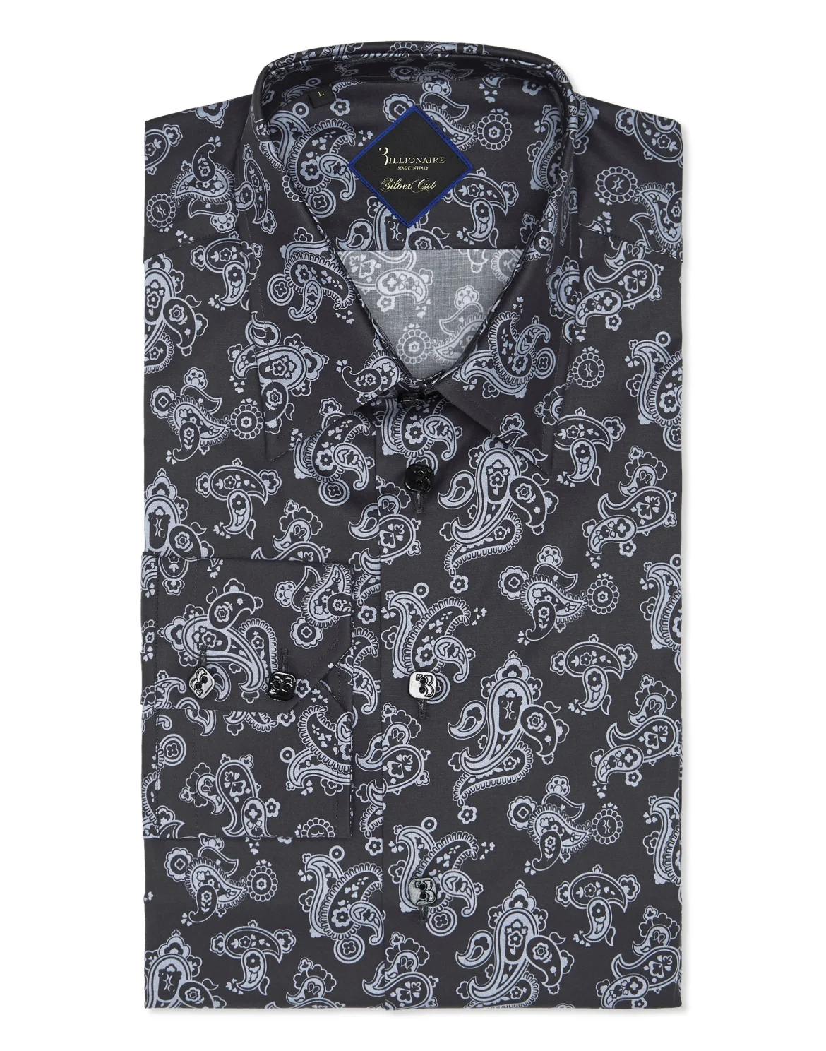 Shirt Silver Cut LS/Milano Paisley, цвет: Черный