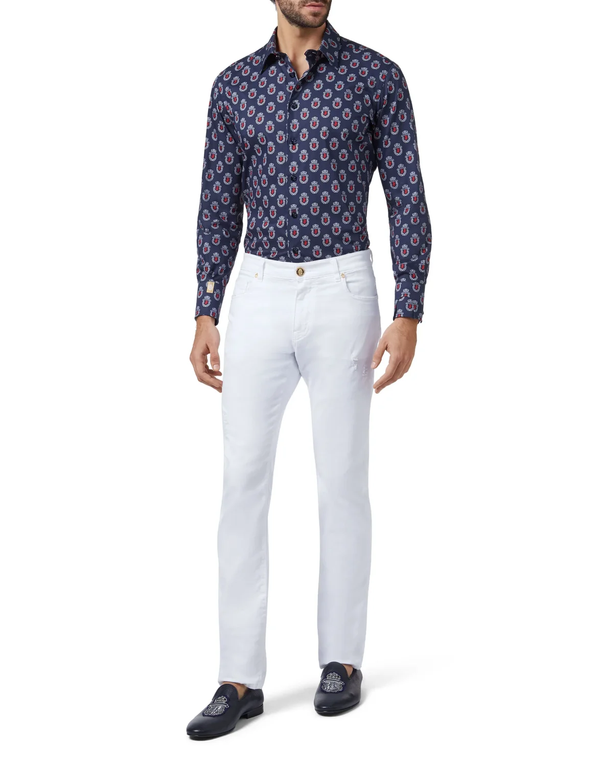 Shirt Gold Cut LS/Milano Lion, цвет: Синий