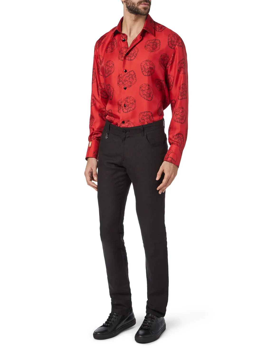 Shirt Gold Cut LS/Milano Baroque, цвет: Красный