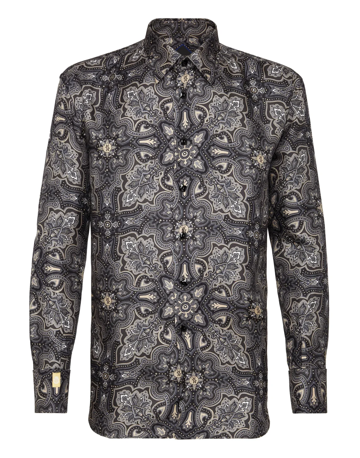 Shirt Gold Cut LS/Milano Paisley, цвет: Черный