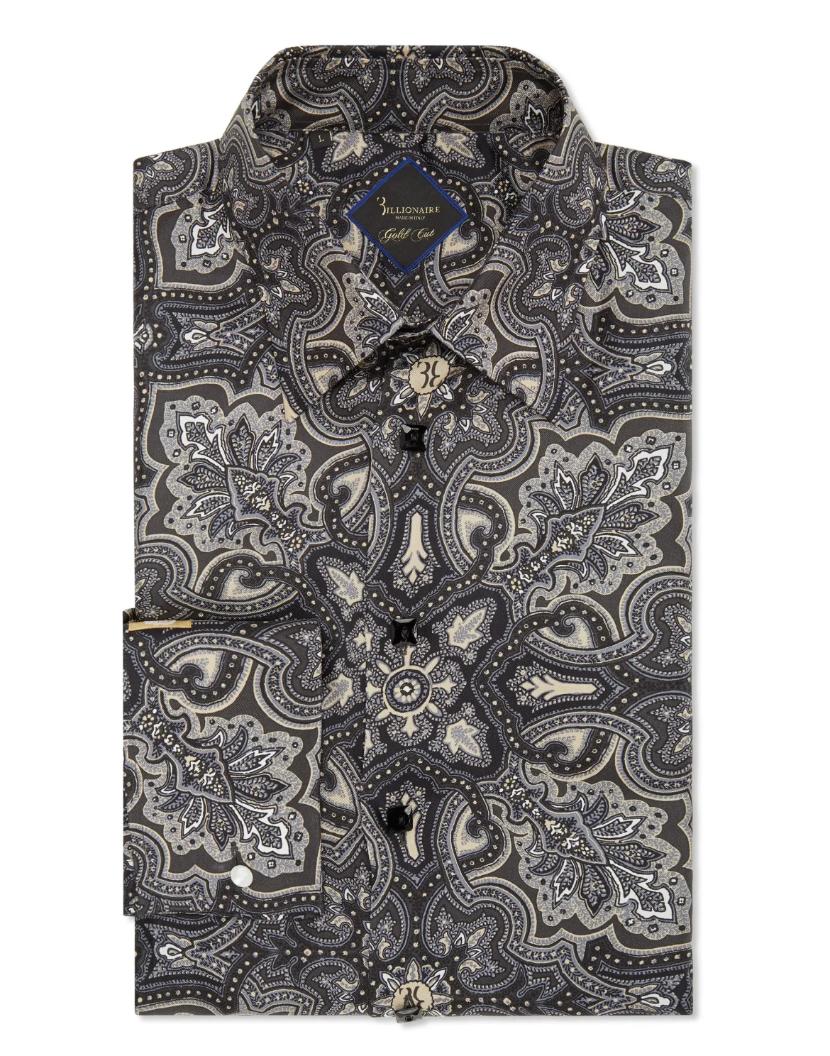 Shirt Gold Cut LS/Milano Paisley, цвет: Черный