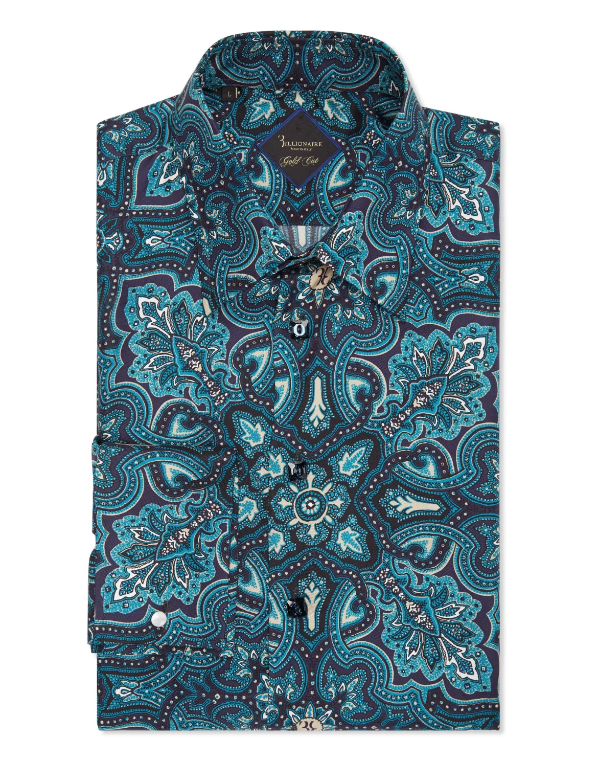 Shirt Gold Cut LS/Milano Paisley, цвет: Синий