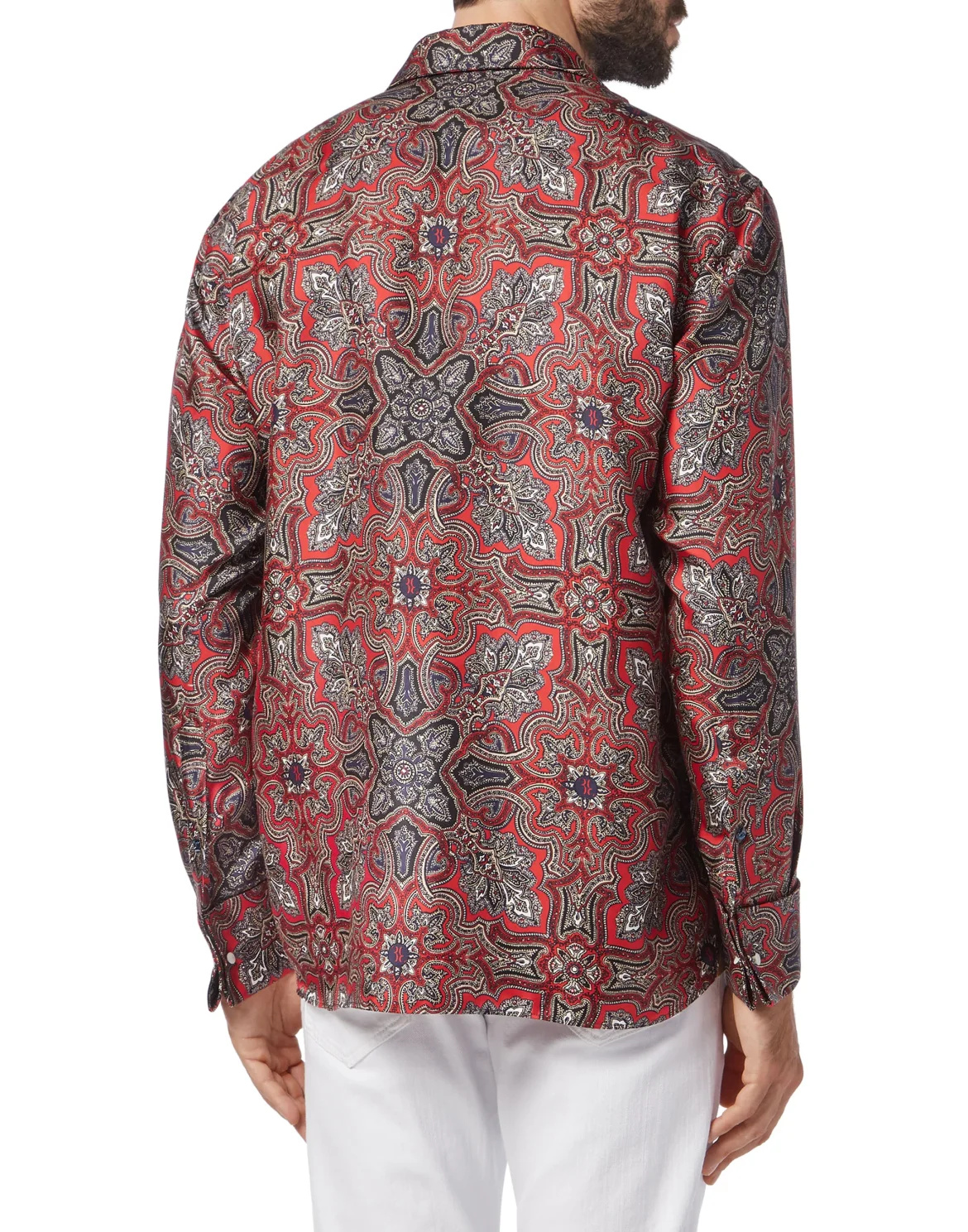 Shirt Gold Cut LS/Milano Paisley, цвет: Красный