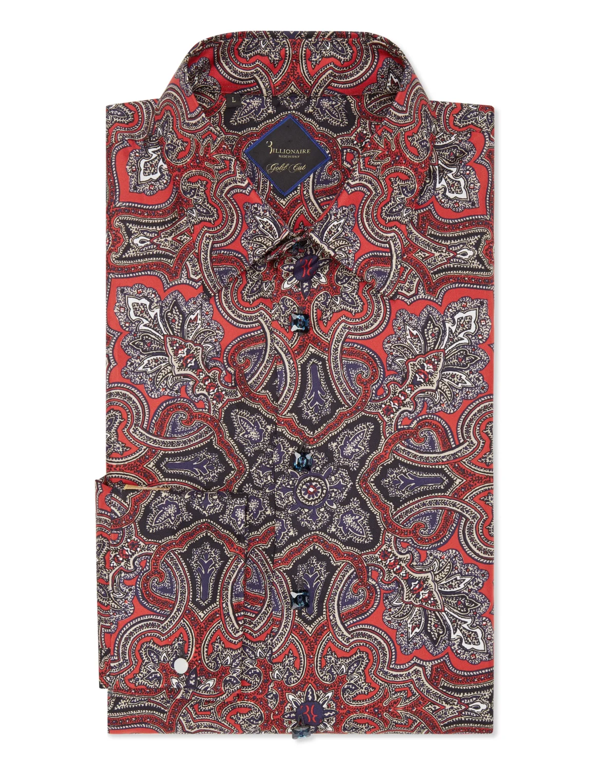 Shirt Gold Cut LS/Milano Paisley, цвет: Красный