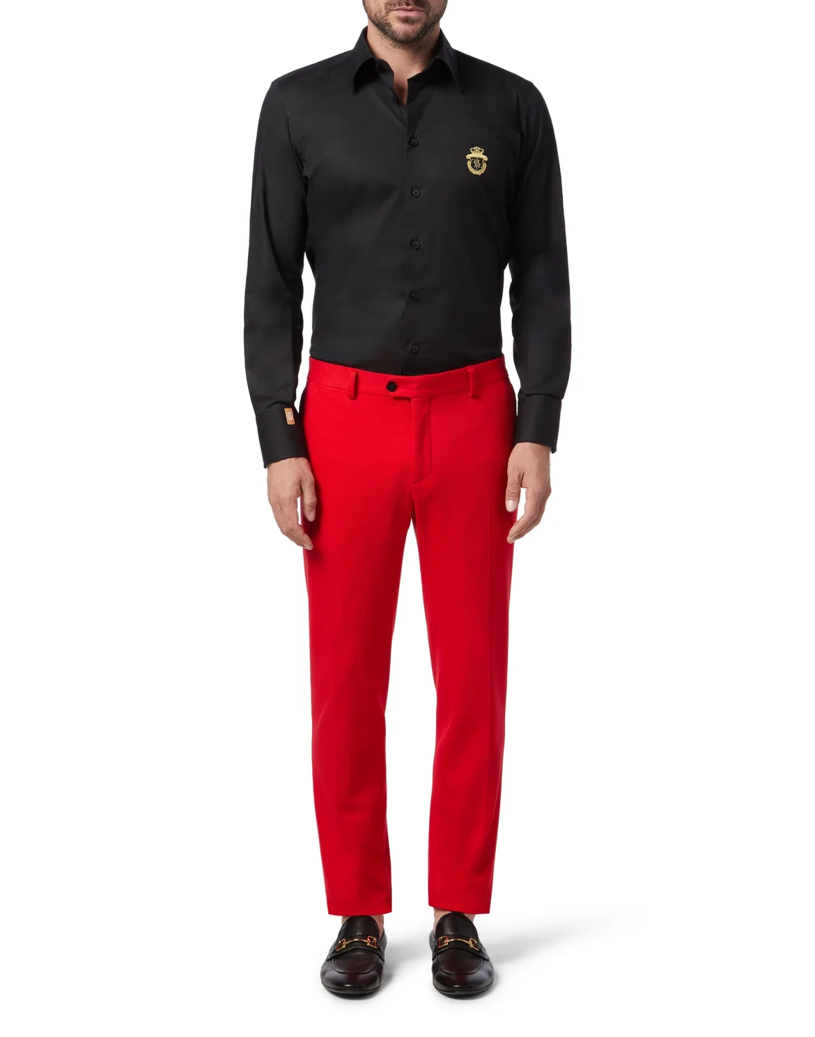 Long Trousers Chino Regular Fit Crest, цвет: Красный