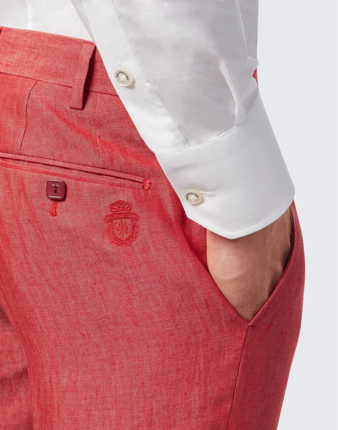 Slim Trousers Chino Crest, цвет: Красный