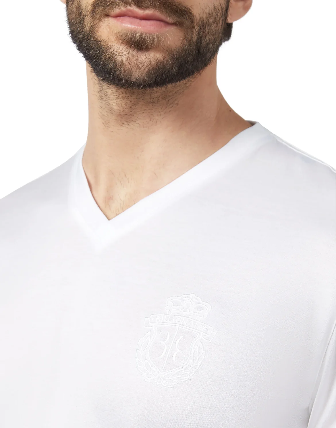 T-shirt V-Neck SS Crest, цвет: Белый