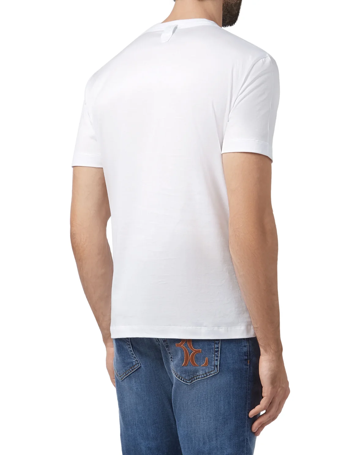 T-shirt V-Neck SS Crest, цвет: Белый