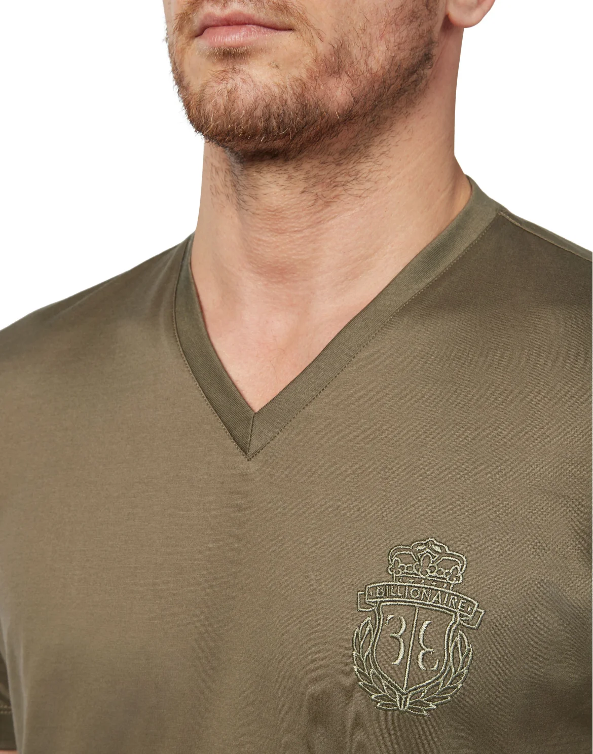 T-shirt V-Neck SS Crest, цвет: Зеленый
