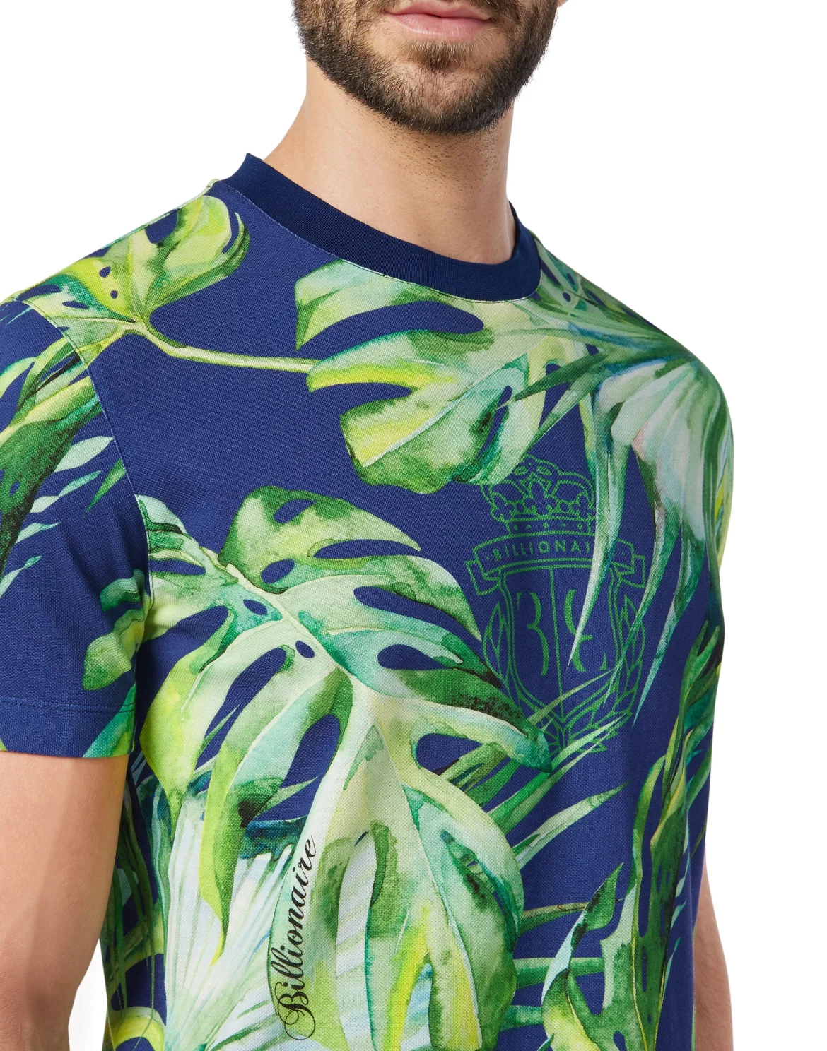 T-shirt Round Neck SS Palms, цвет: Синий