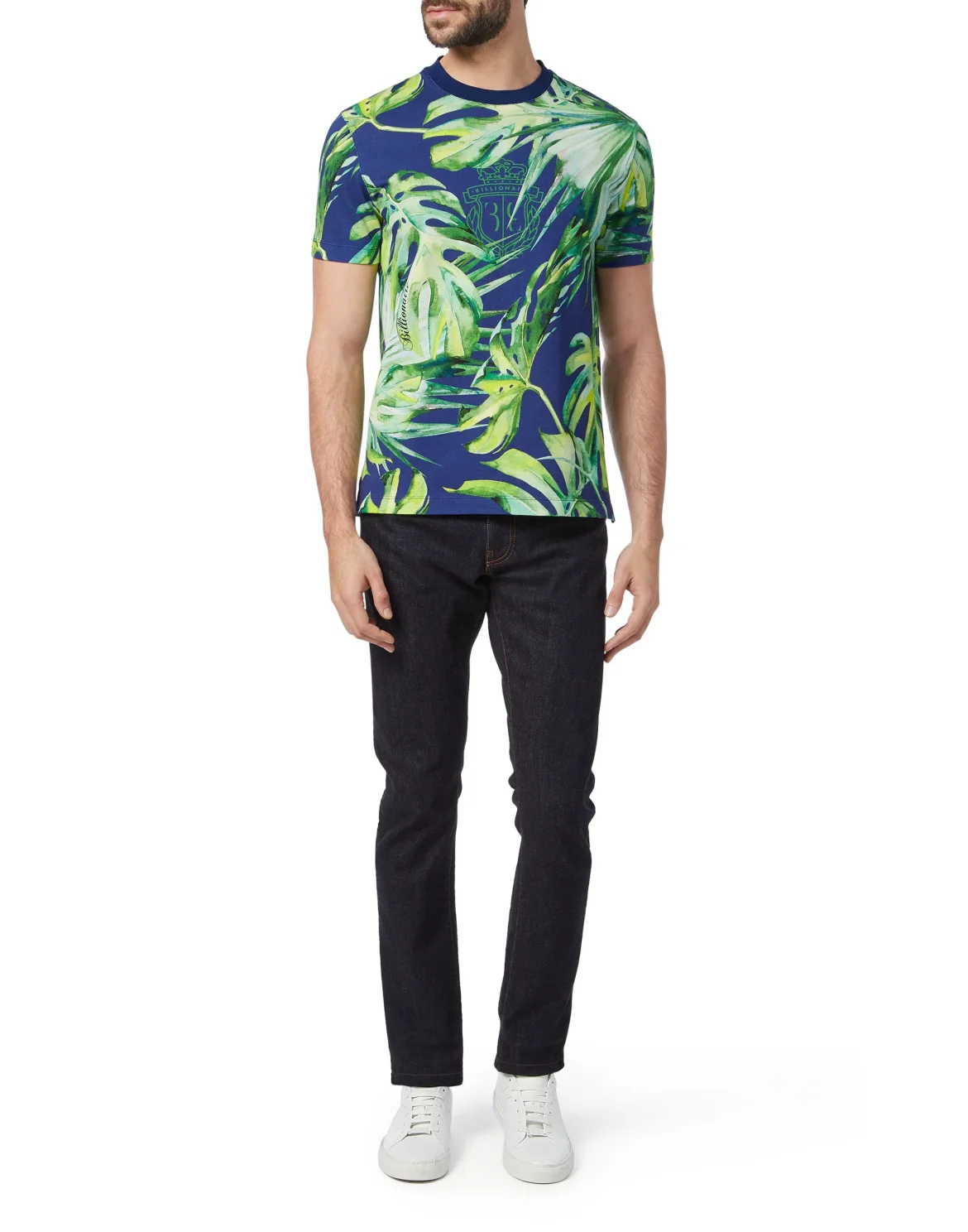 T-shirt Round Neck SS Palms, цвет: Синий