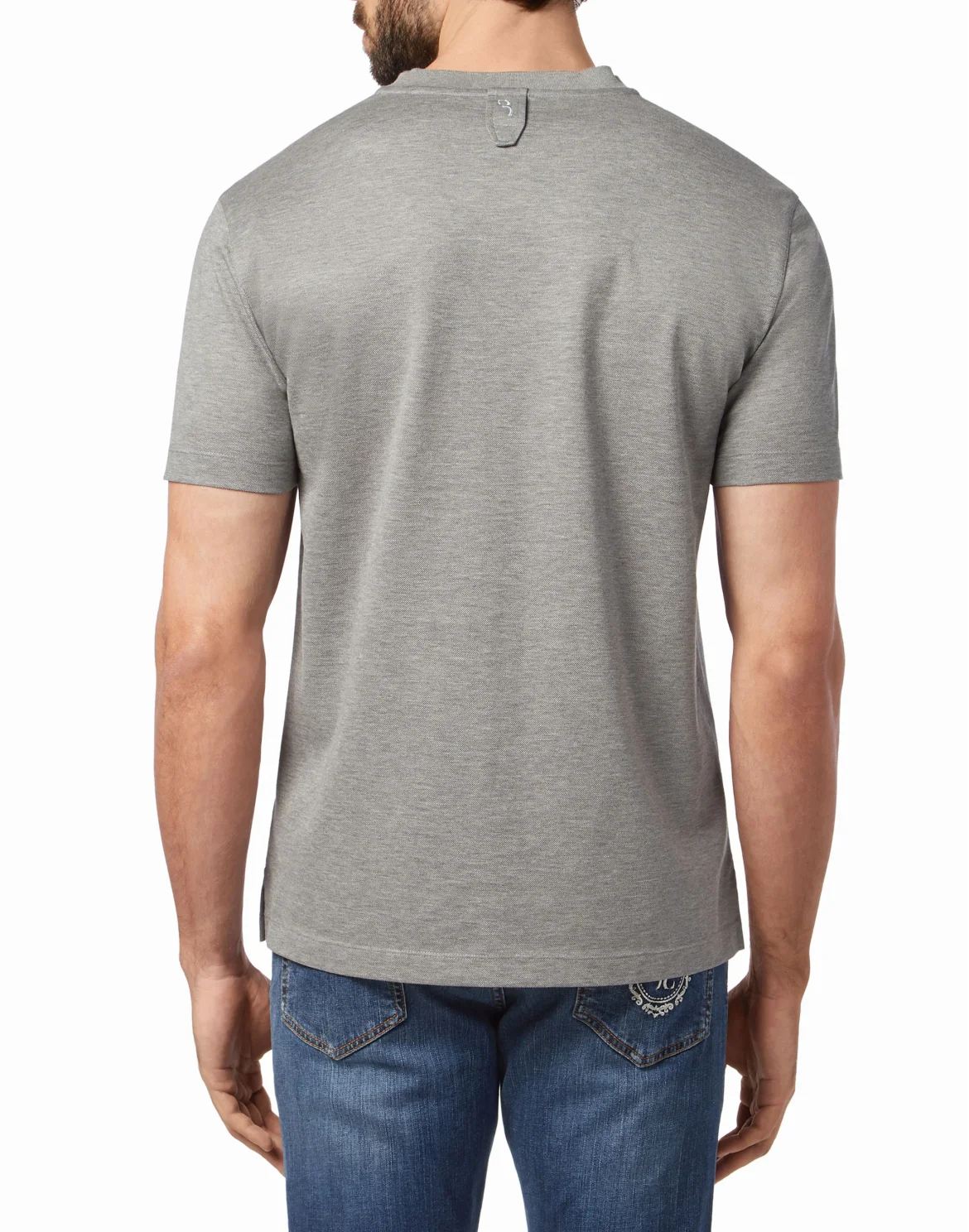 T-shirt V-Neck SS Crest, цвет: Серый