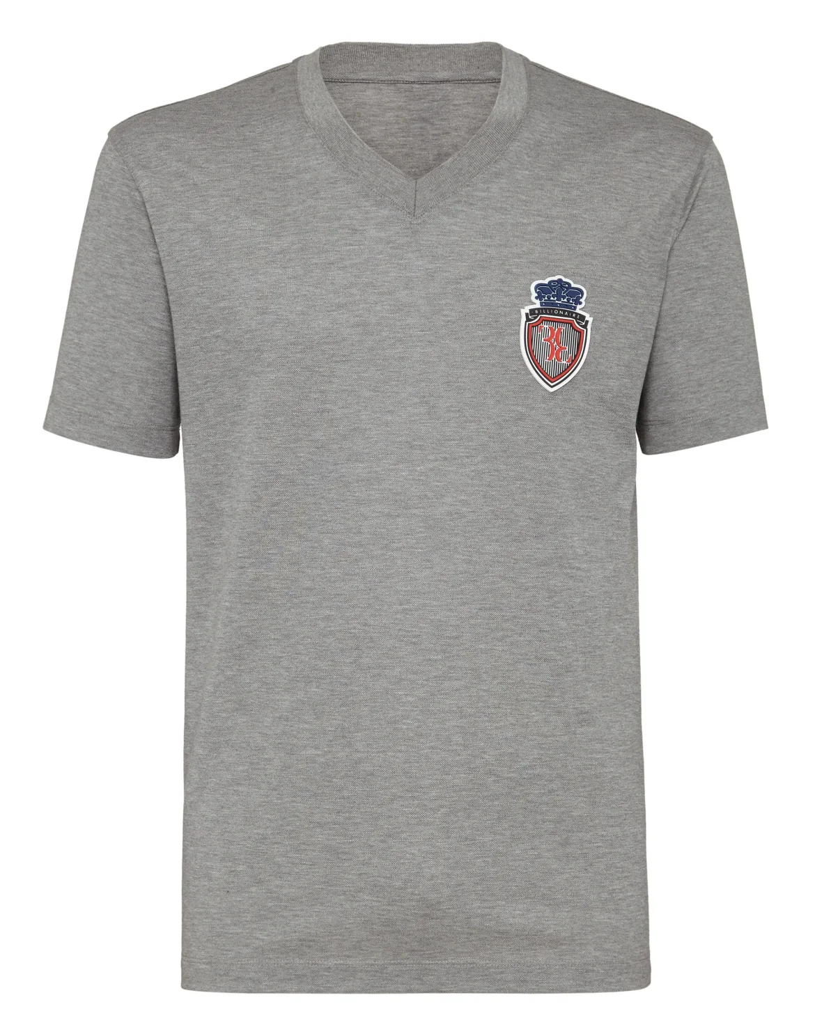 T-shirt V-Neck SS Crest, цвет: Серый