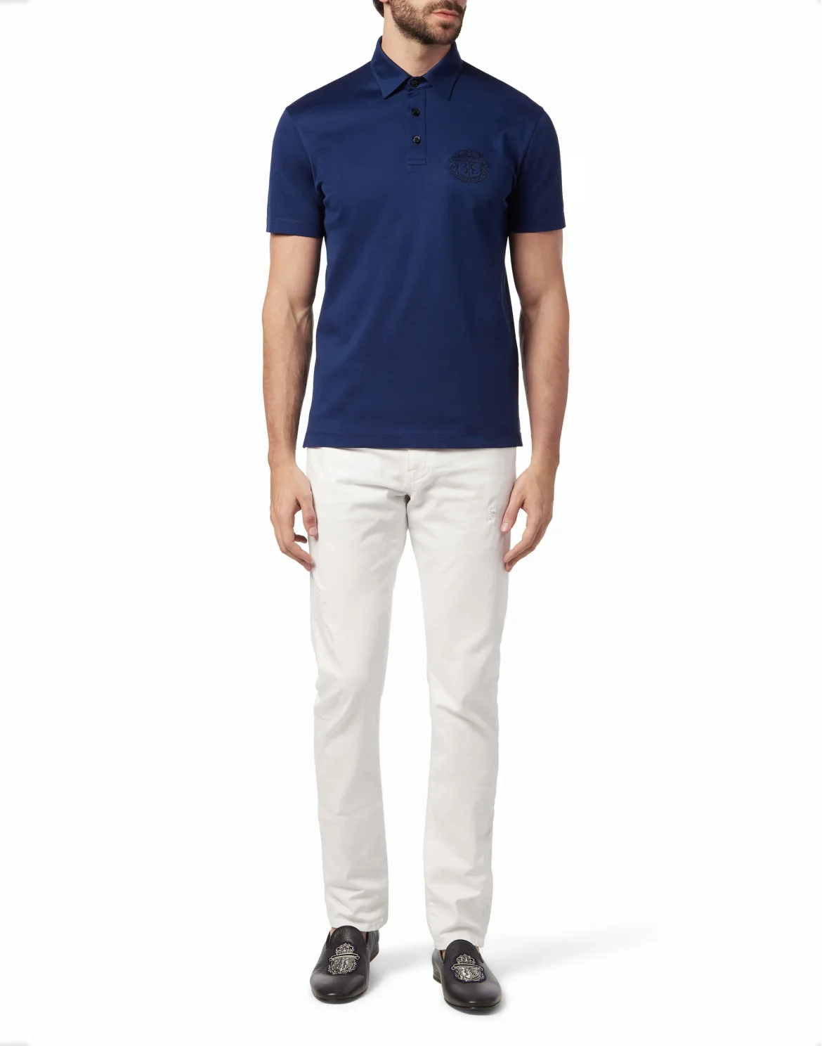 Polo shirt SS Crest, цвет: Синий