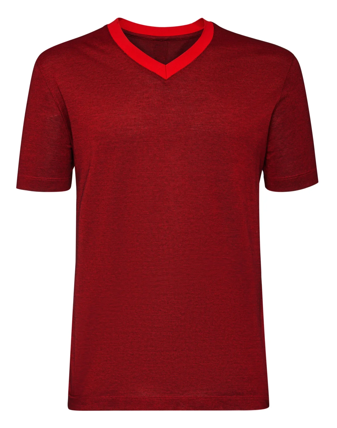 T-shirt V-Neck SS Crest, цвет: Красный