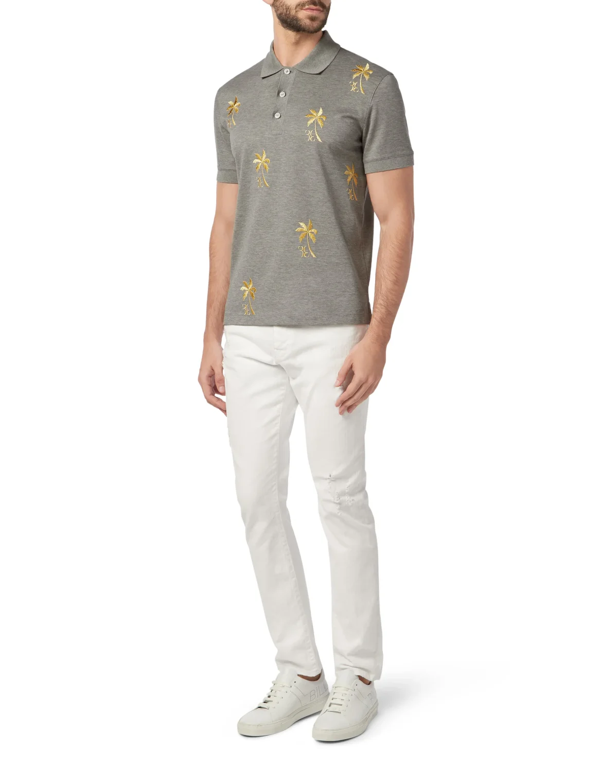 Polo shirt SS Palms, цвет: Серый
