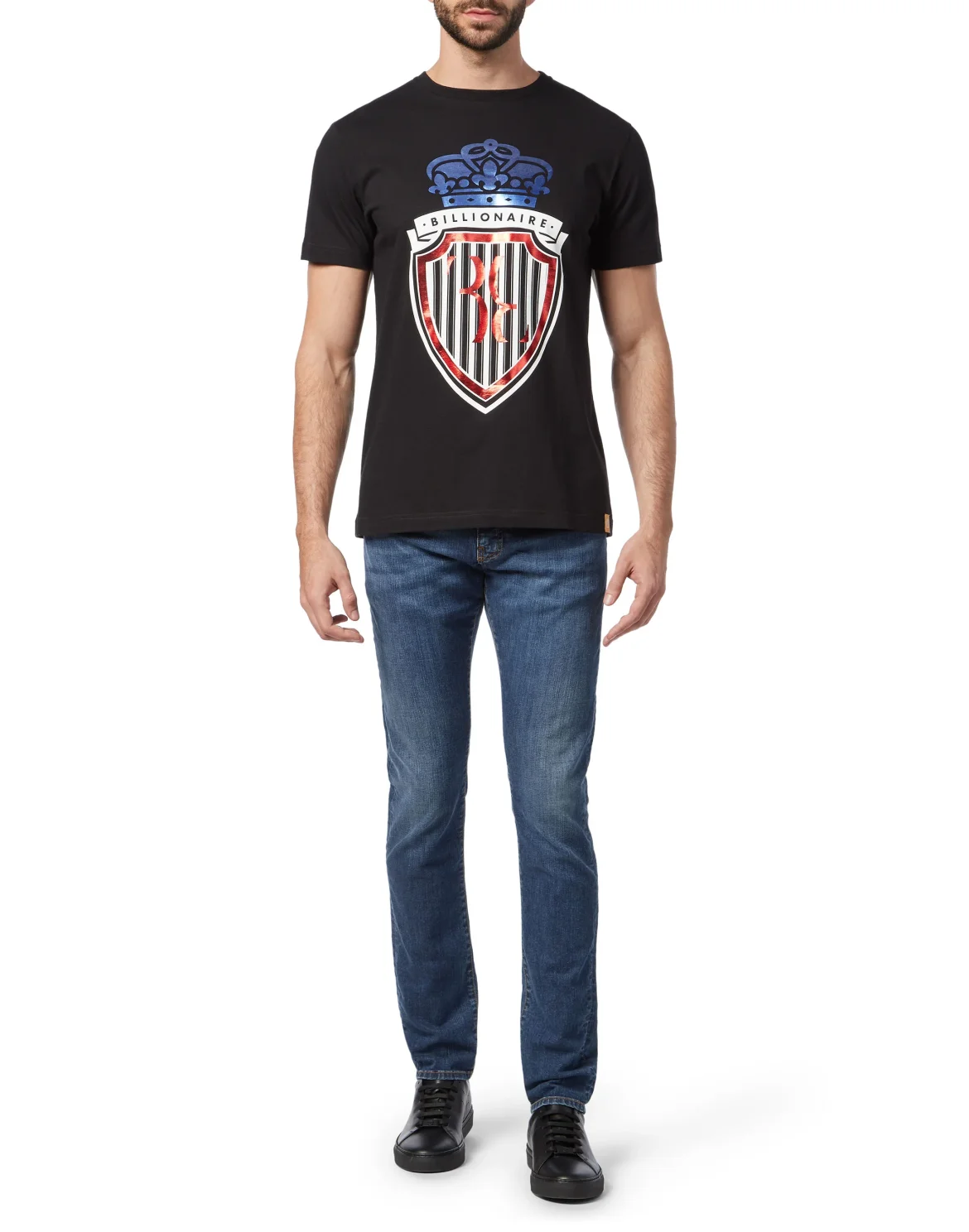 T-shirt Round Neck SS Crest, цвет: Черный