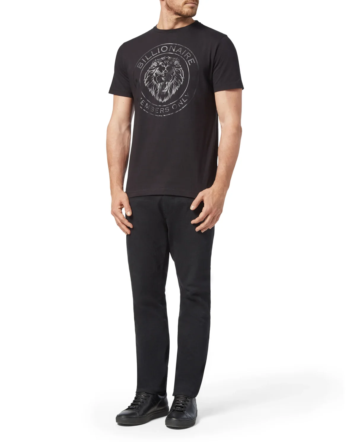 T-shirt Round Neck SS Lion, цвет: Черный