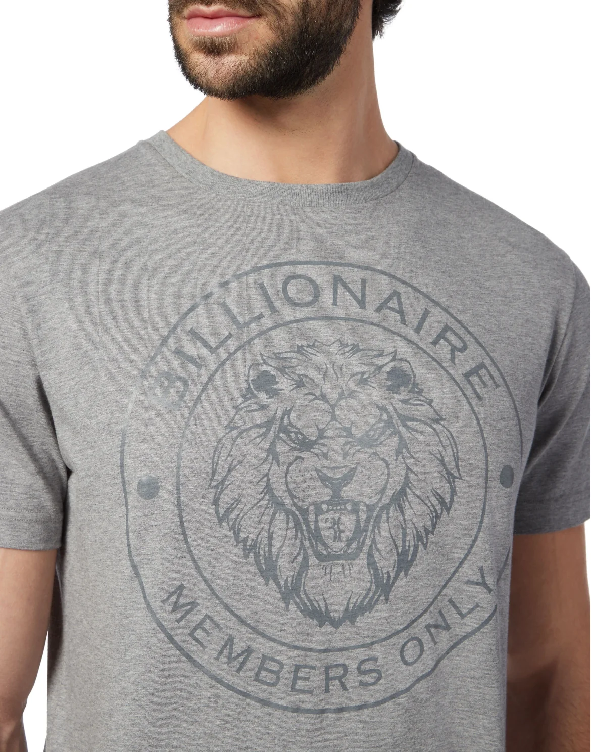 T-shirt Round Neck SS Lion, цвет: Серый