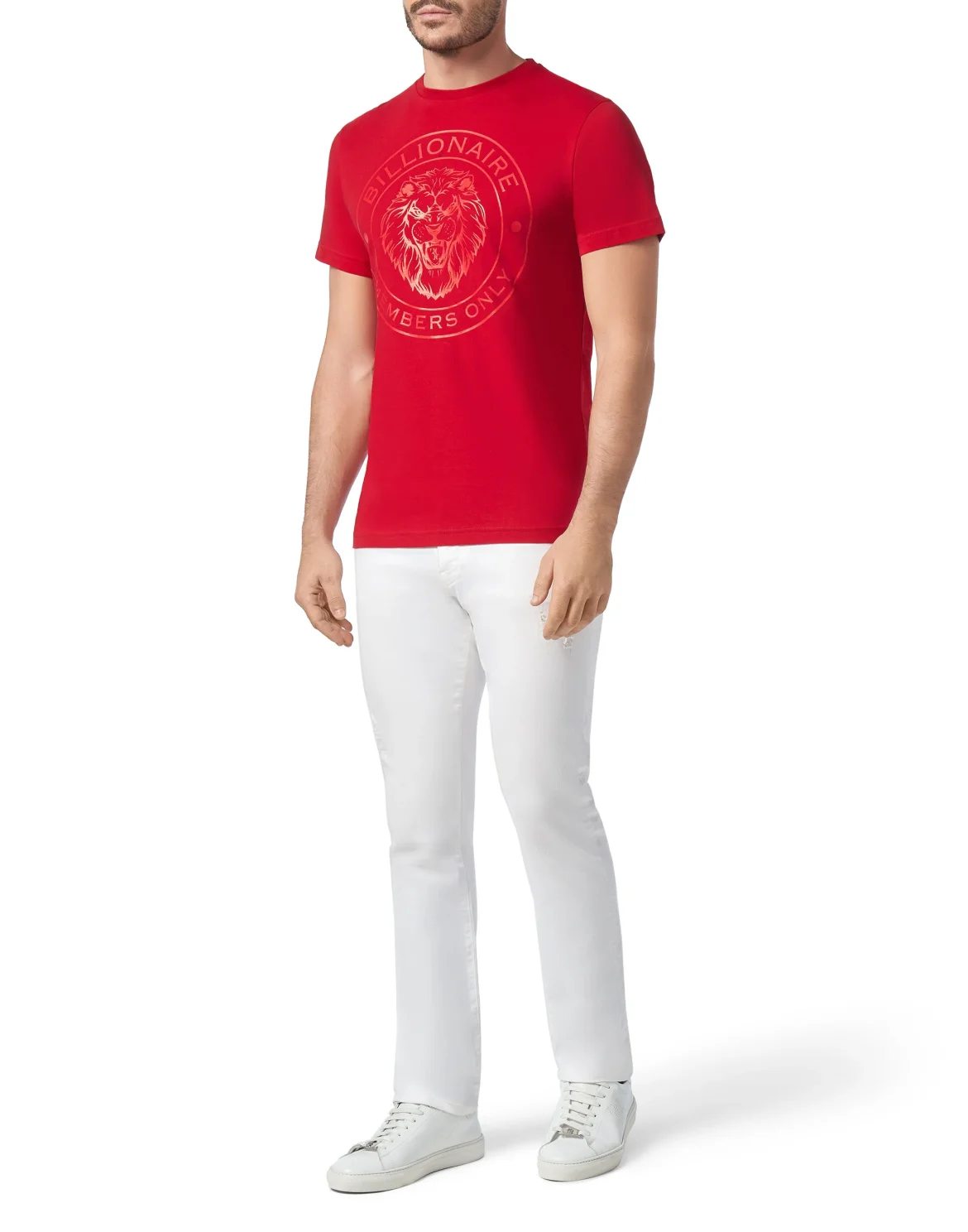 T-shirt Round Neck SS Lion, цвет: Красный