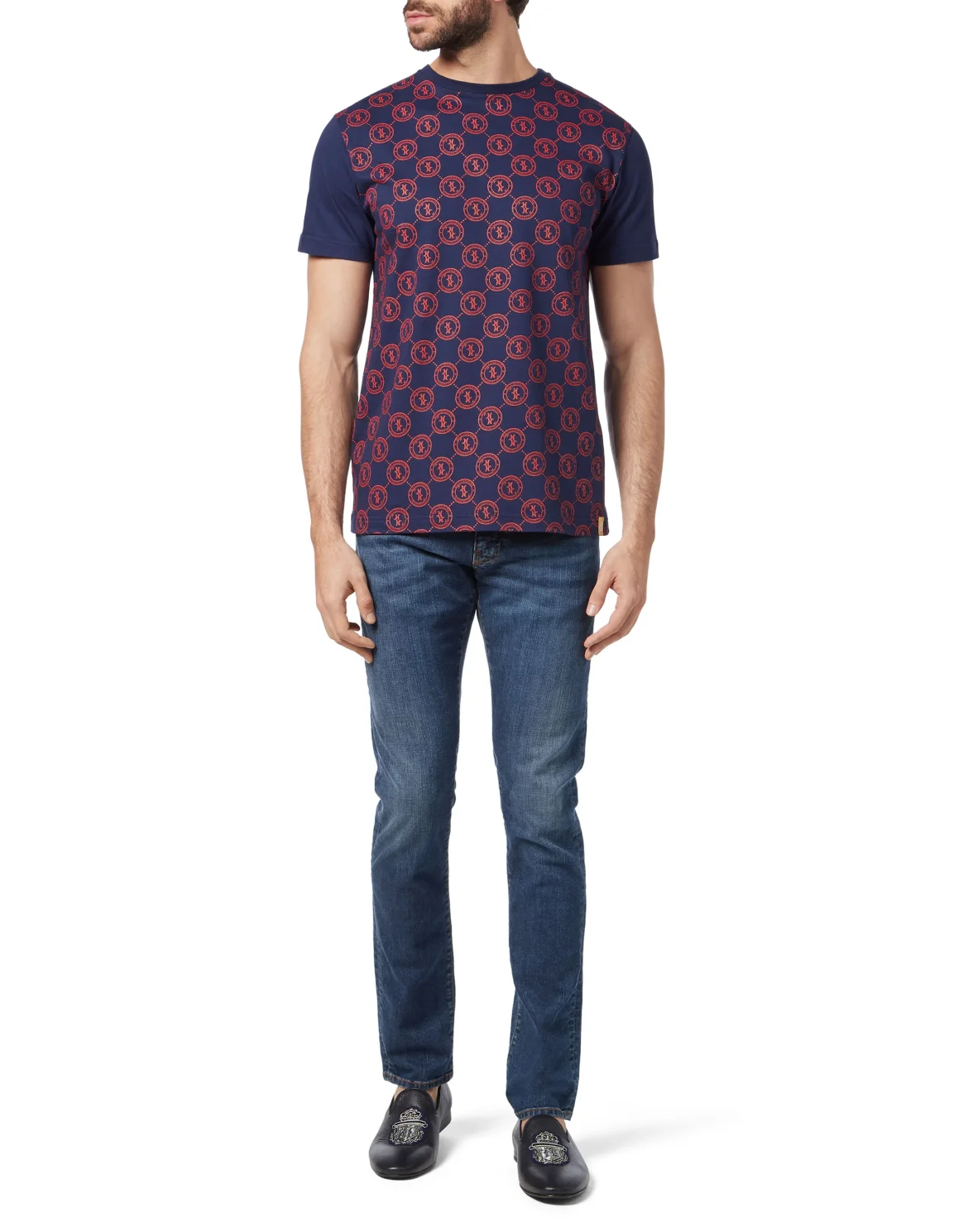 T-shirt Round Neck SS Palms, цвет: Синий