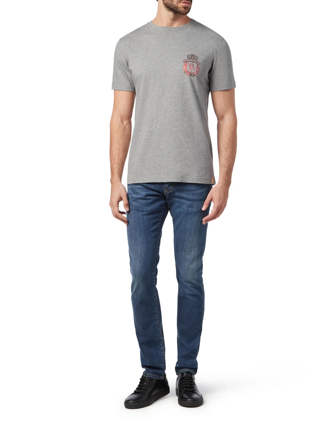 T-shirt Round Neck SS Palms, цвет: Серый