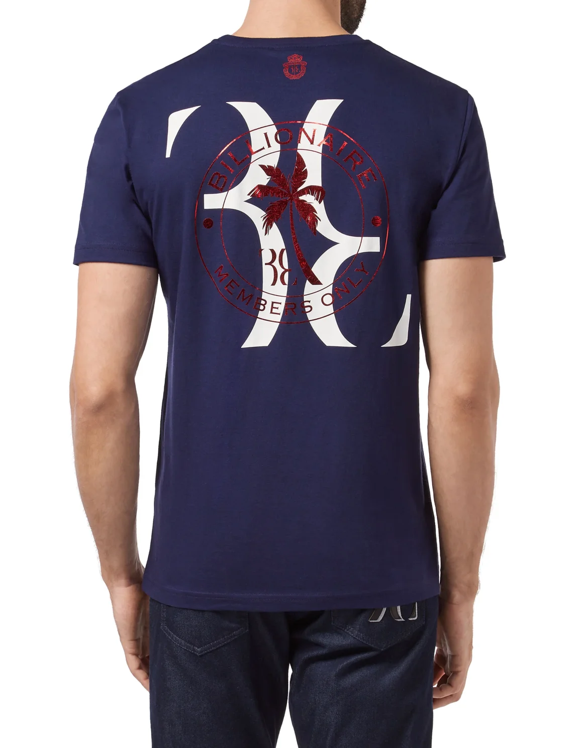 T-shirt Round Neck SS Palms, цвет: Синий