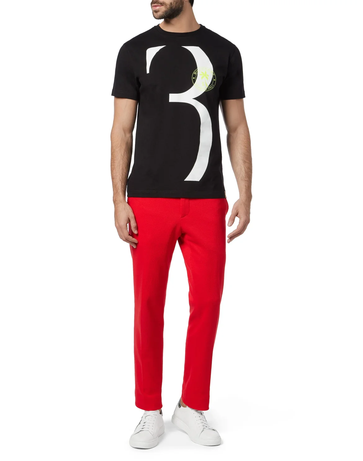 T-shirt Round Neck SS Palms, цвет: Черный