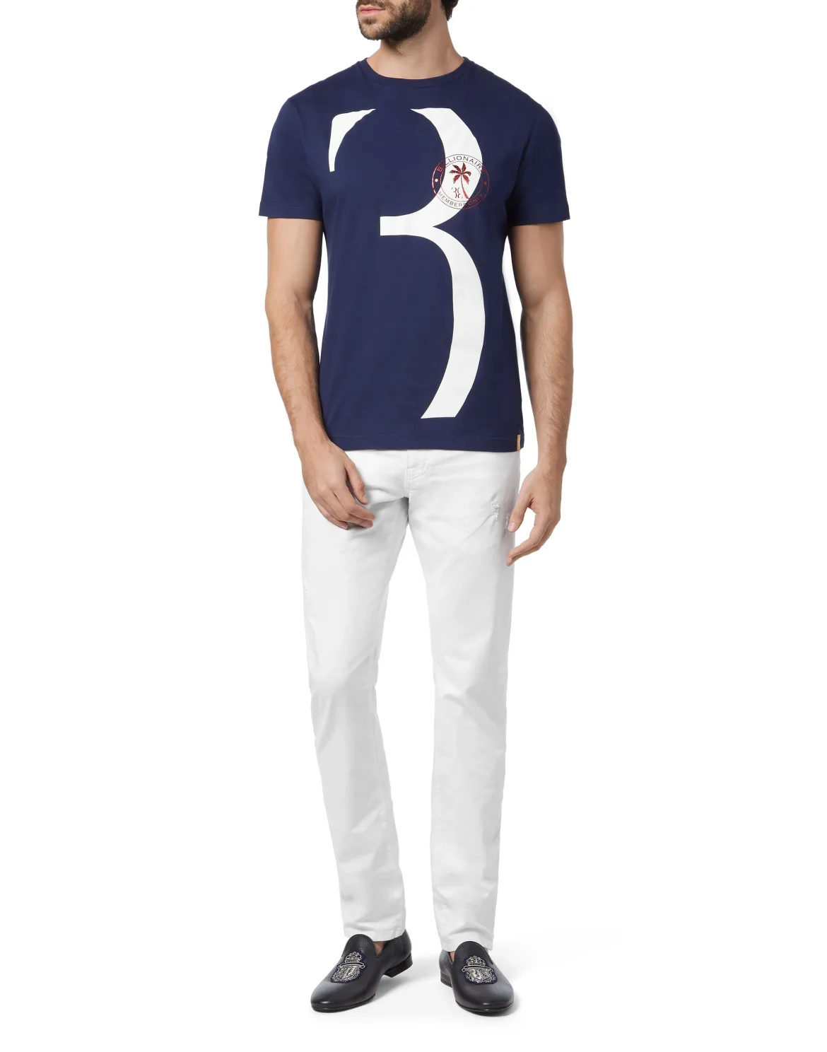 T-shirt Round Neck SS Palms, цвет: Синий
