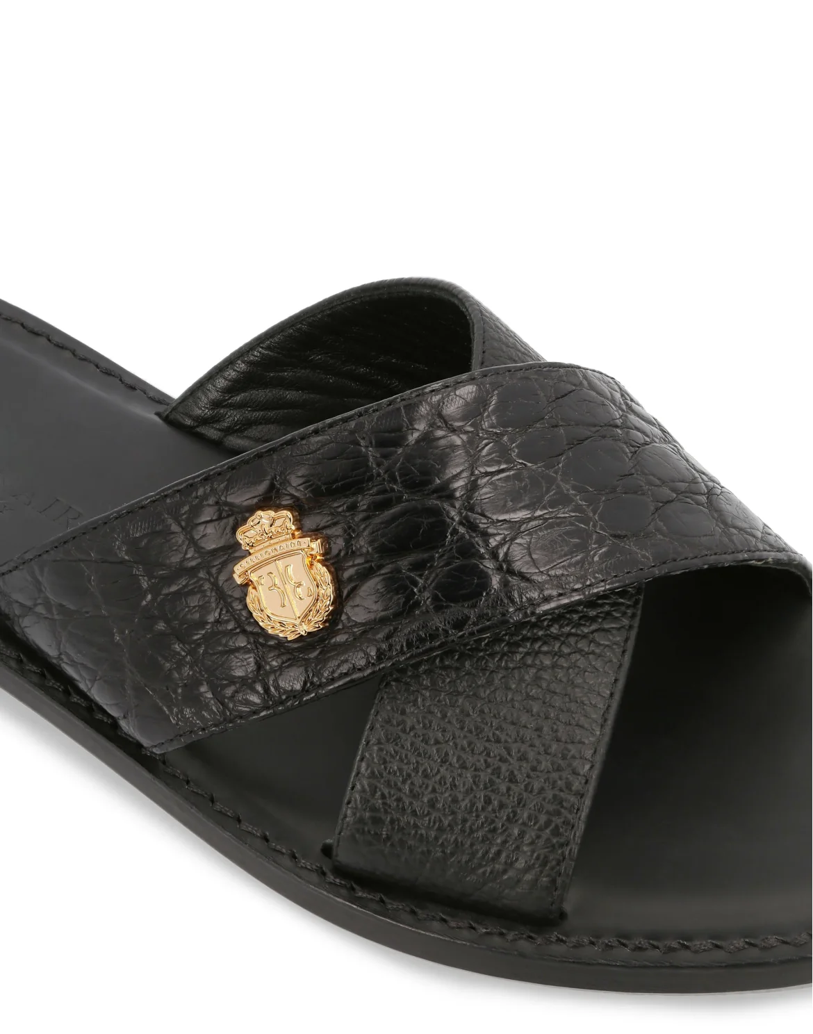 Sandals Flat Crest, цвет: Черный