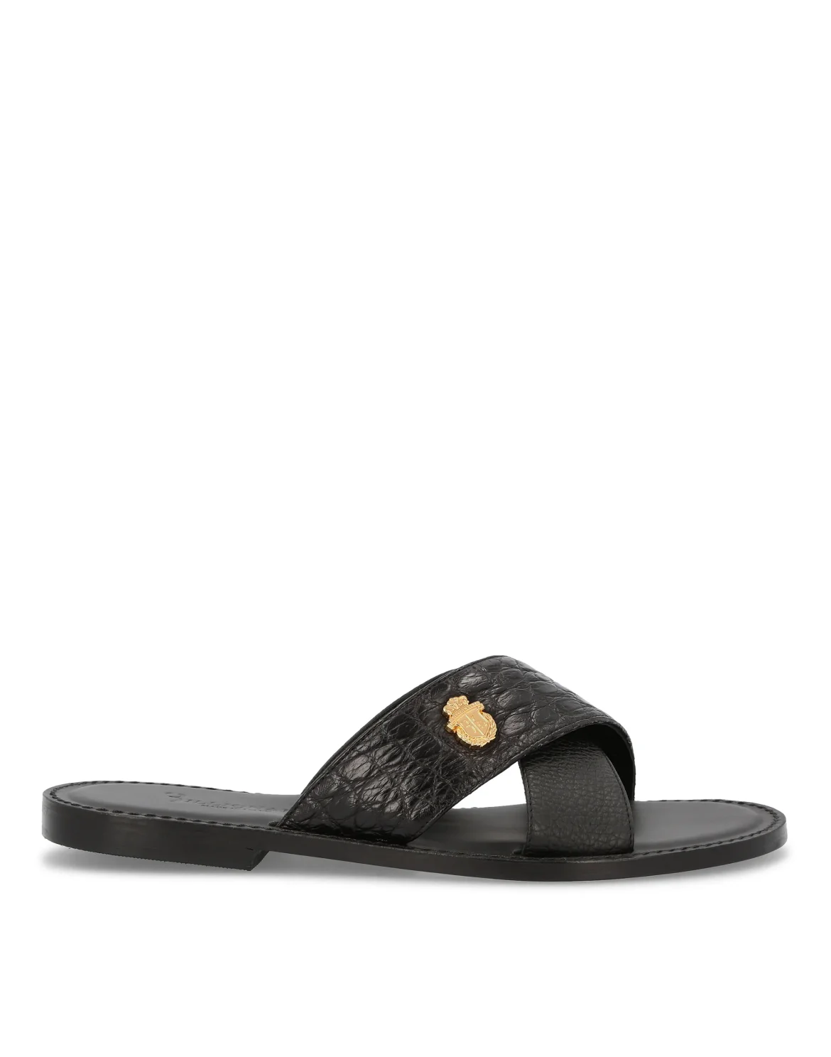 Sandals Flat Crest, цвет: Черный