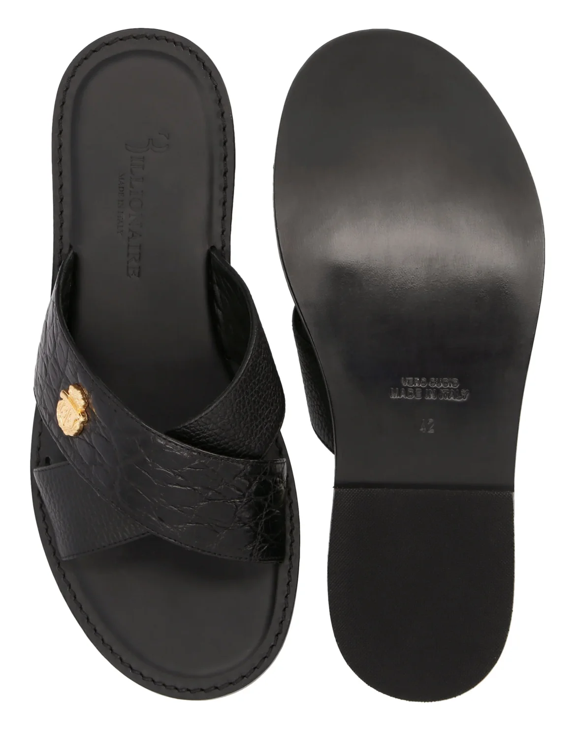 Sandals Flat Crest, цвет: Черный
