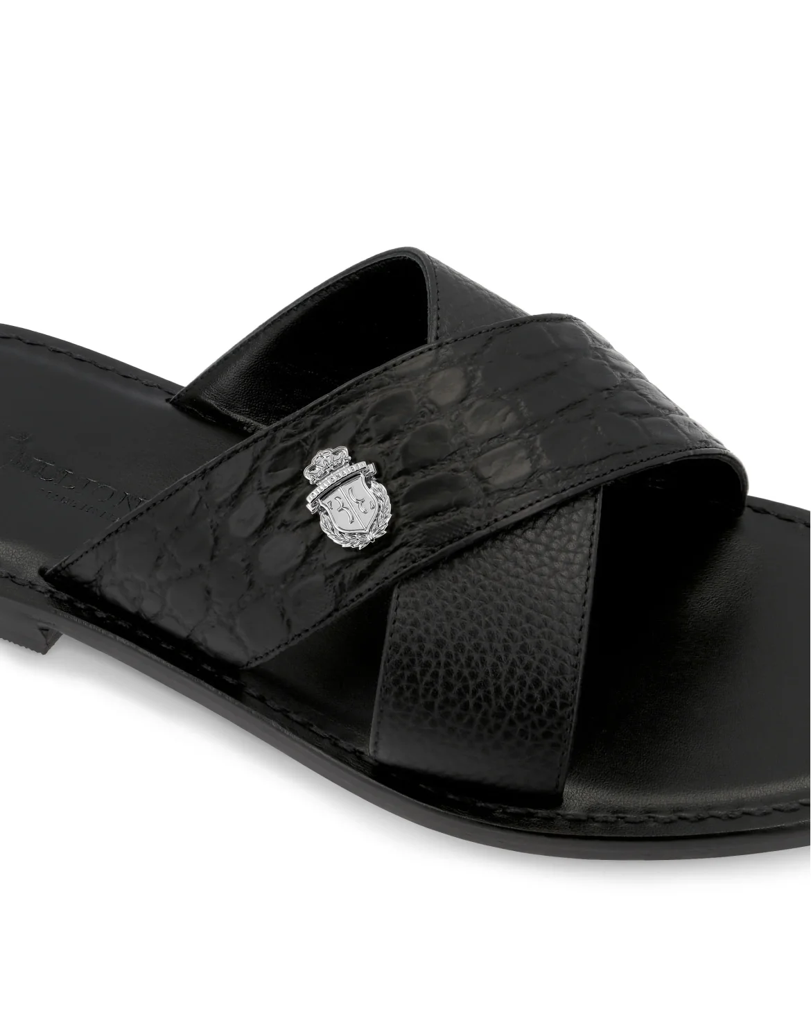 Sandals Flat Crest, цвет: Черный