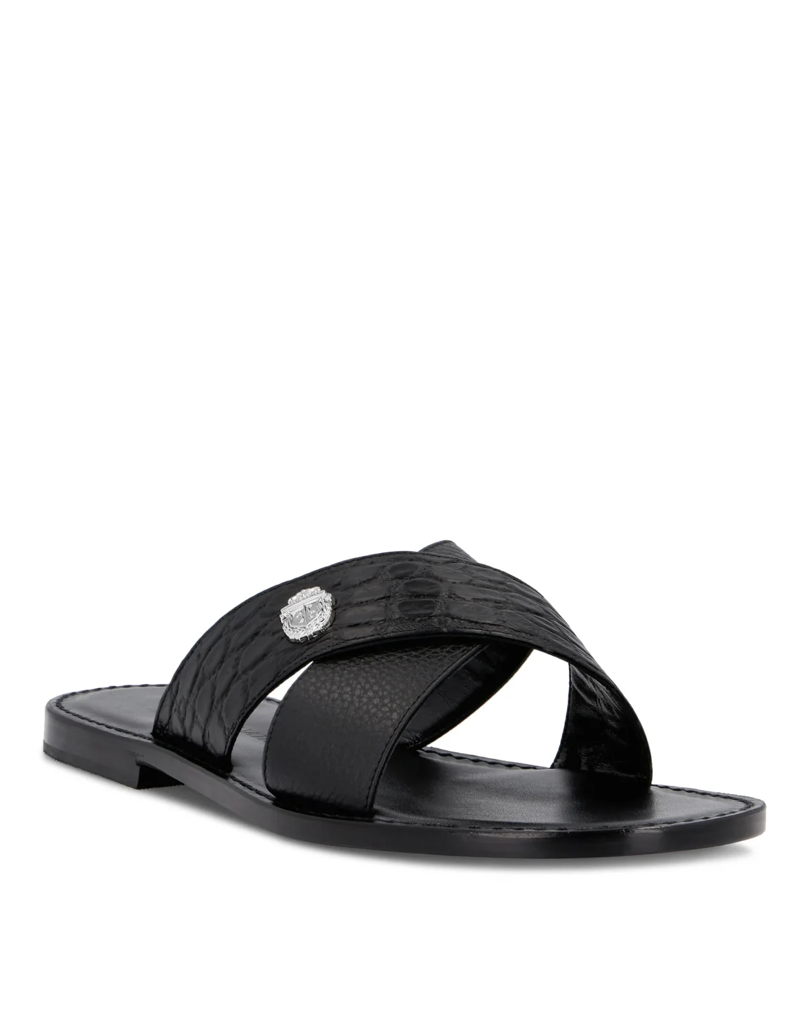 Sandals Flat Crest, цвет: Черный