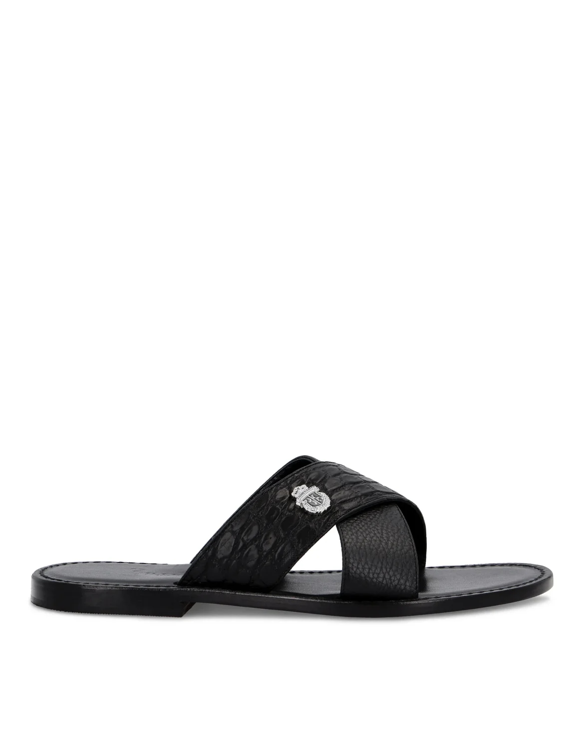 Sandals Flat Crest, цвет: Черный