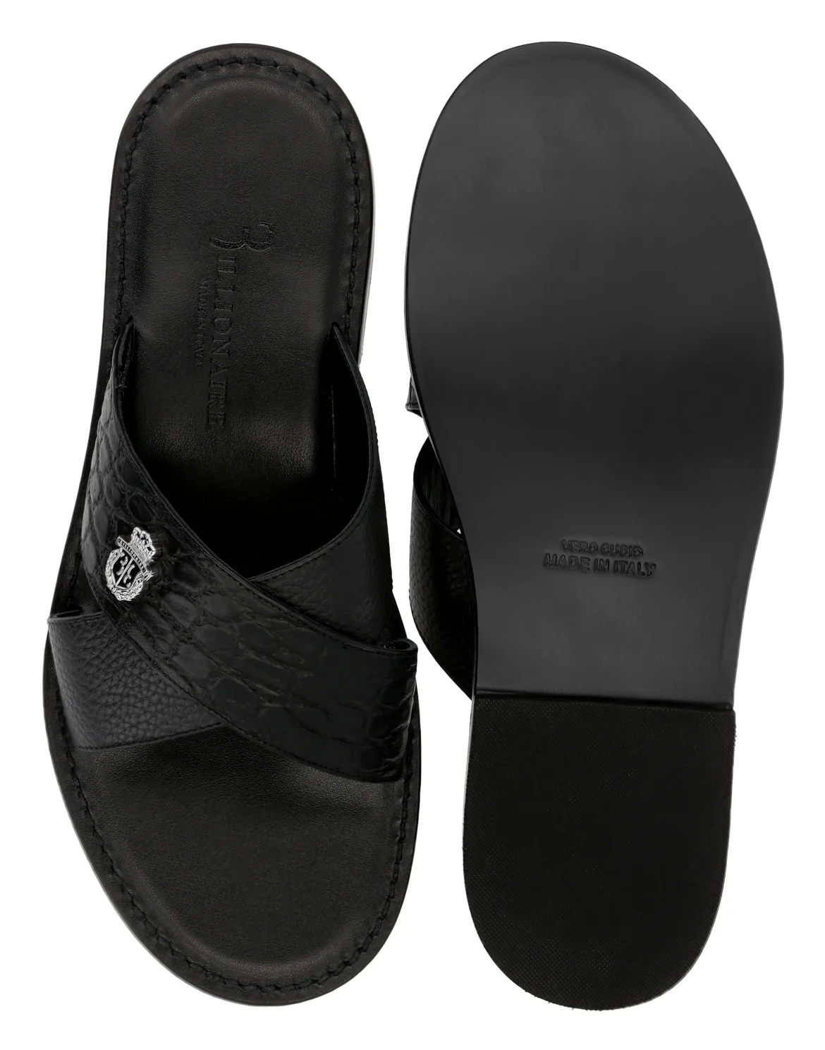 Sandals Flat Crest, цвет: Черный