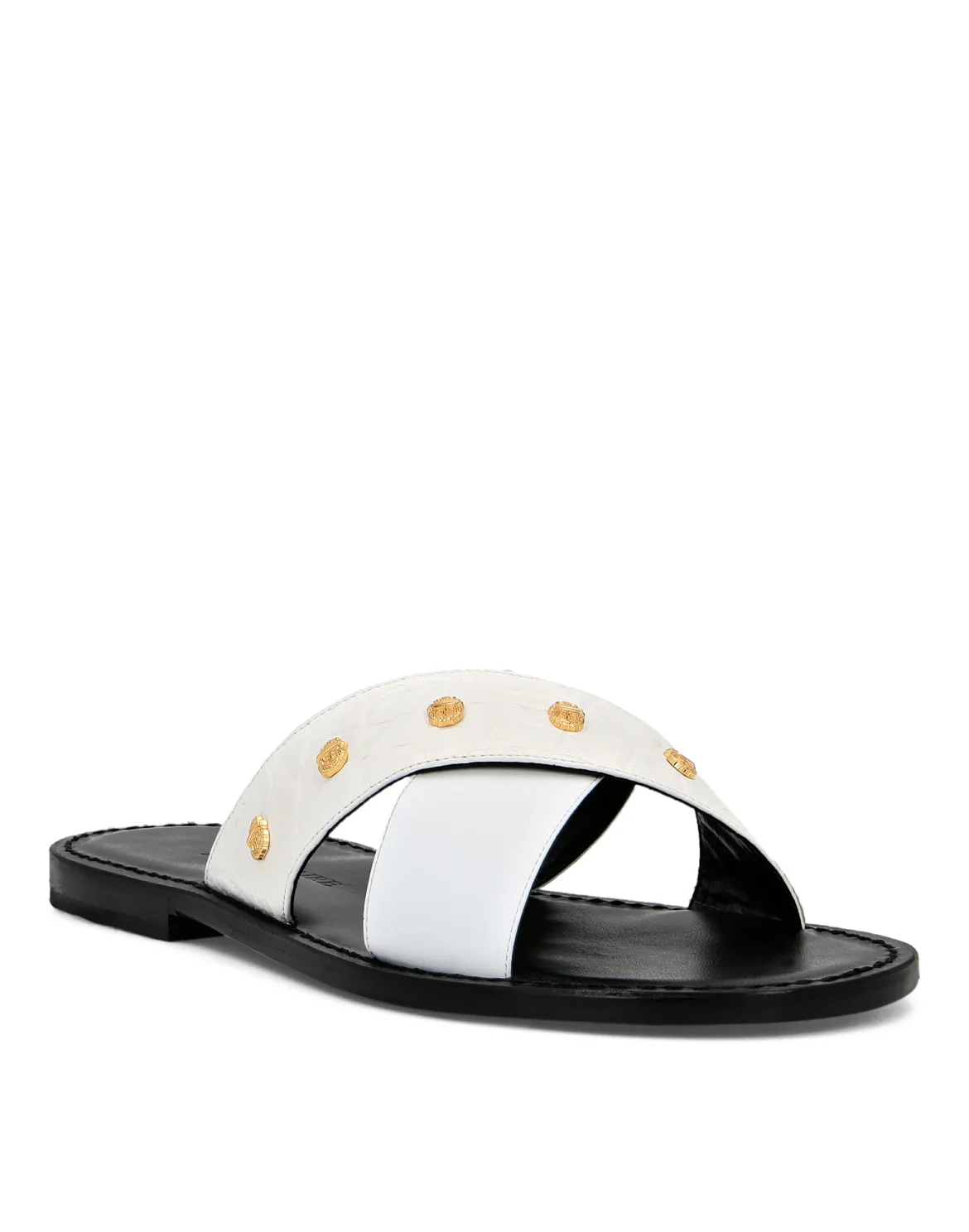 Sandals Flat Crest, цвет: Белый