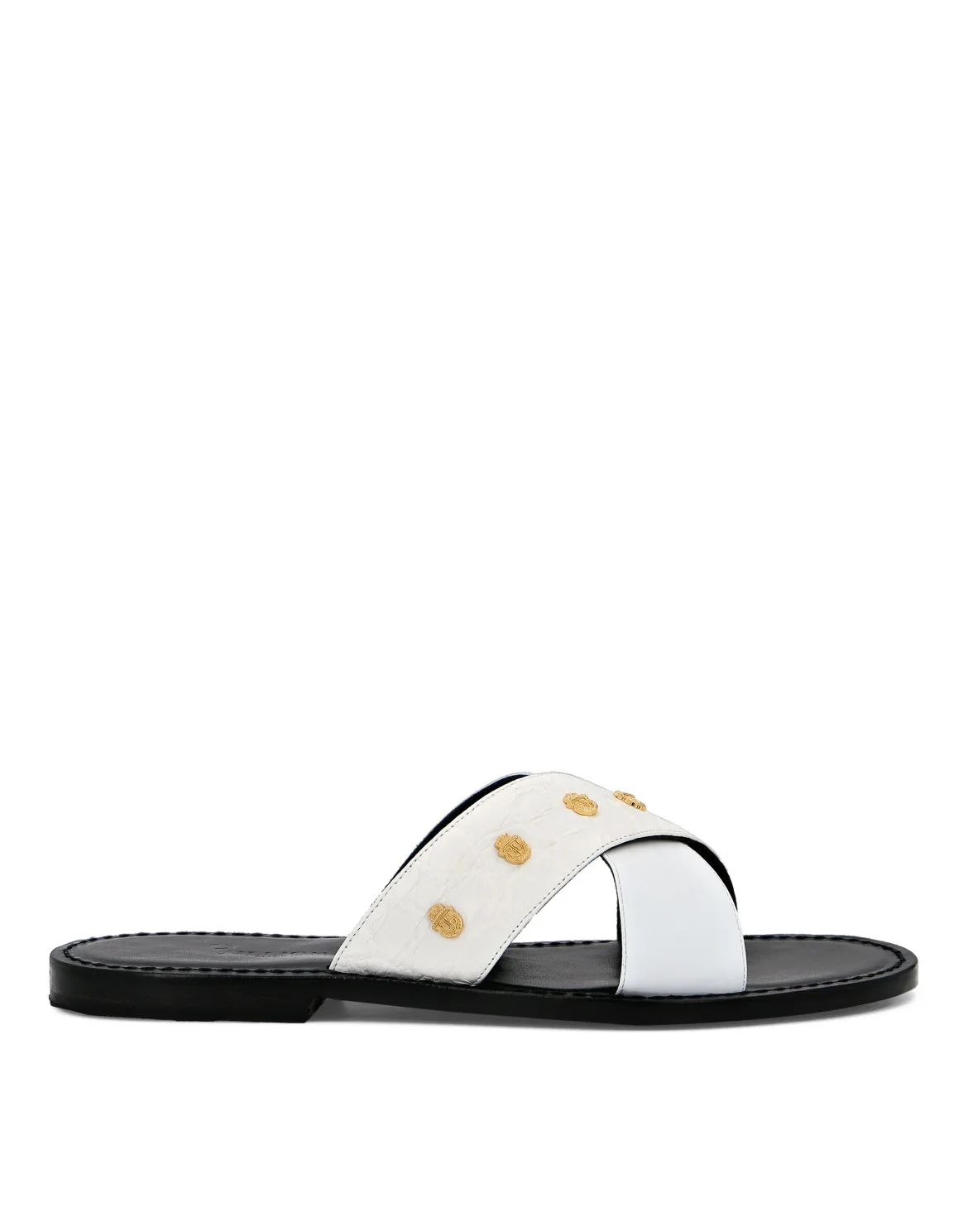 Sandals Flat Crest, цвет: Белый