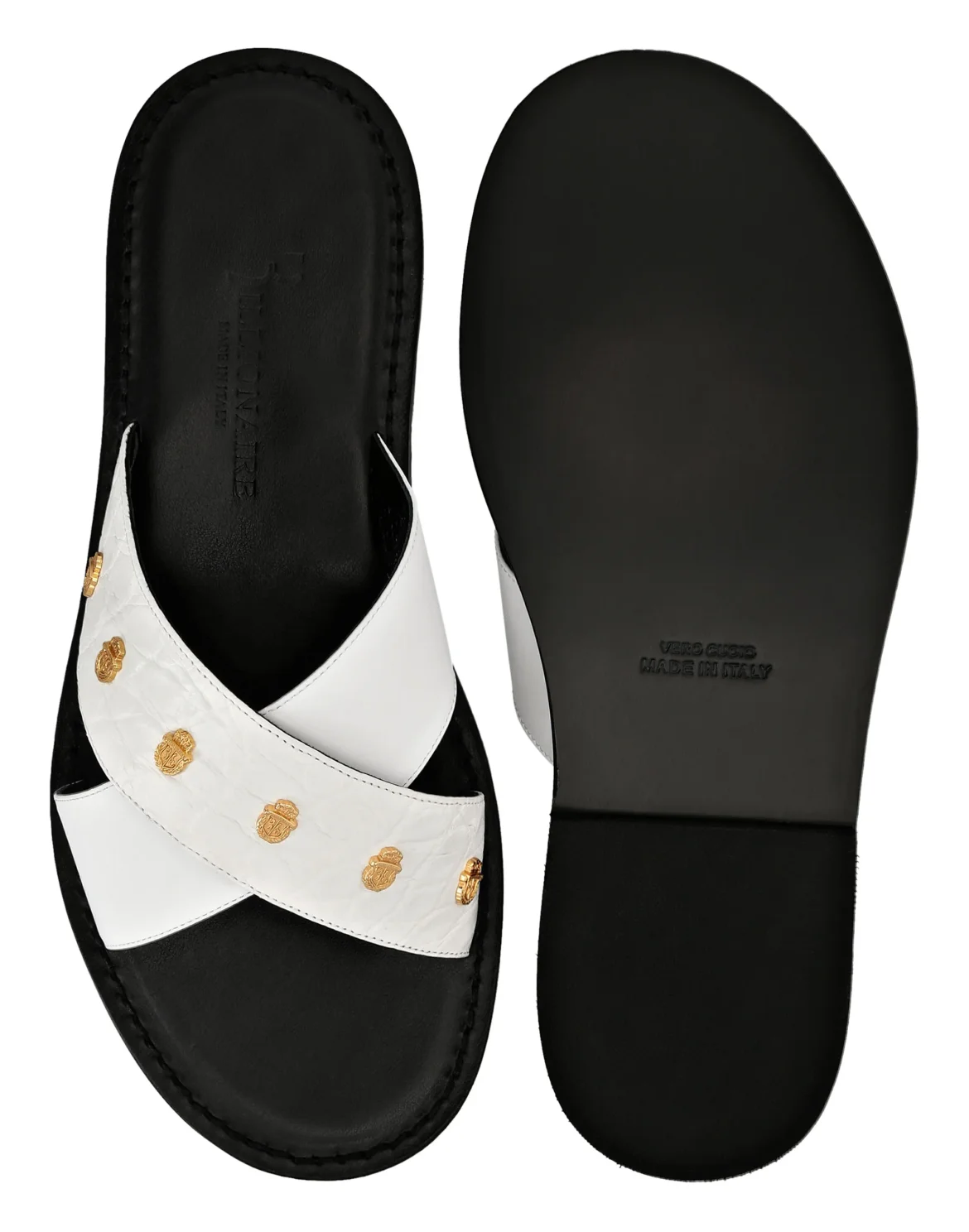 Sandals Flat Crest, цвет: Белый