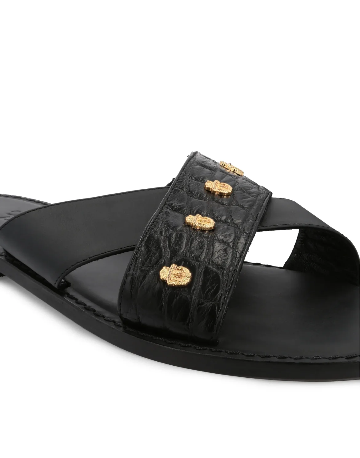 Sandals Flat Crest, цвет: Черный