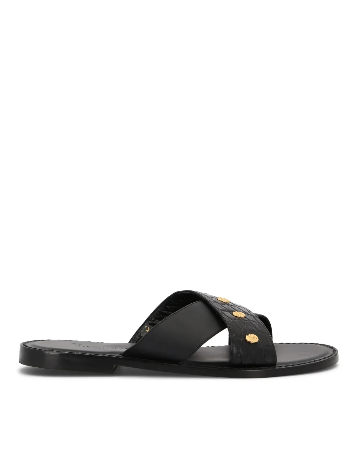 Sandals Flat Crest, цвет: Черный