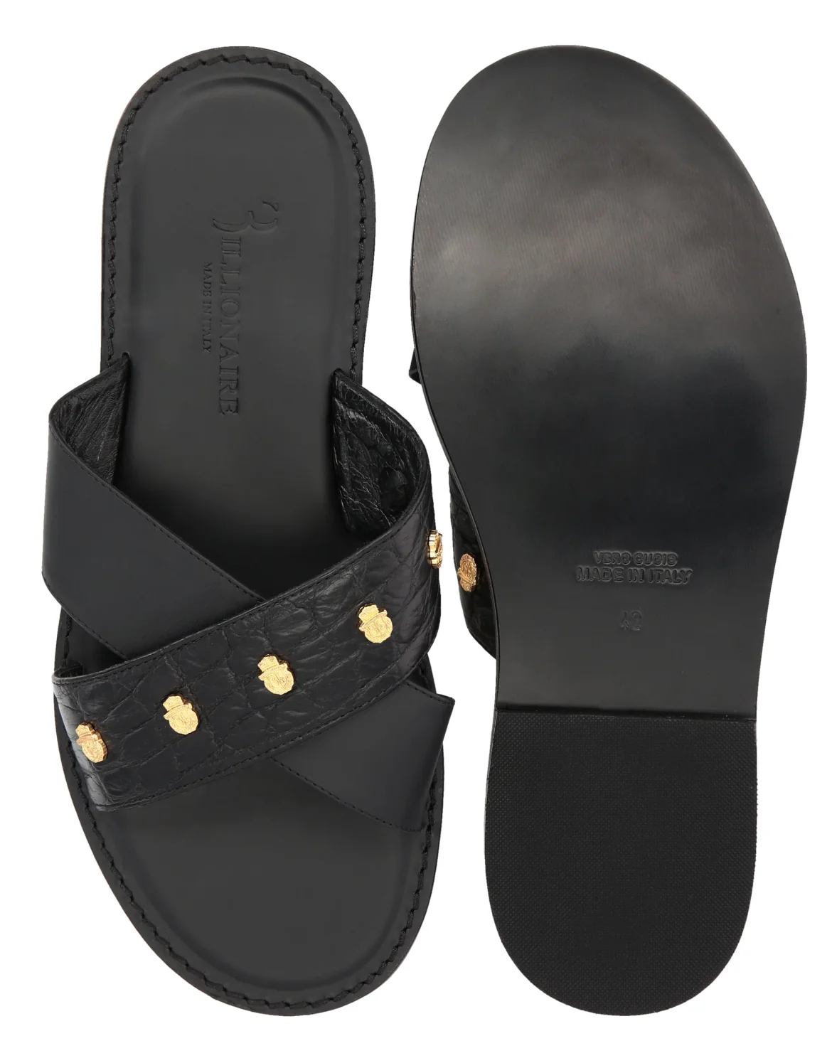 Sandals Flat Crest, цвет: Черный