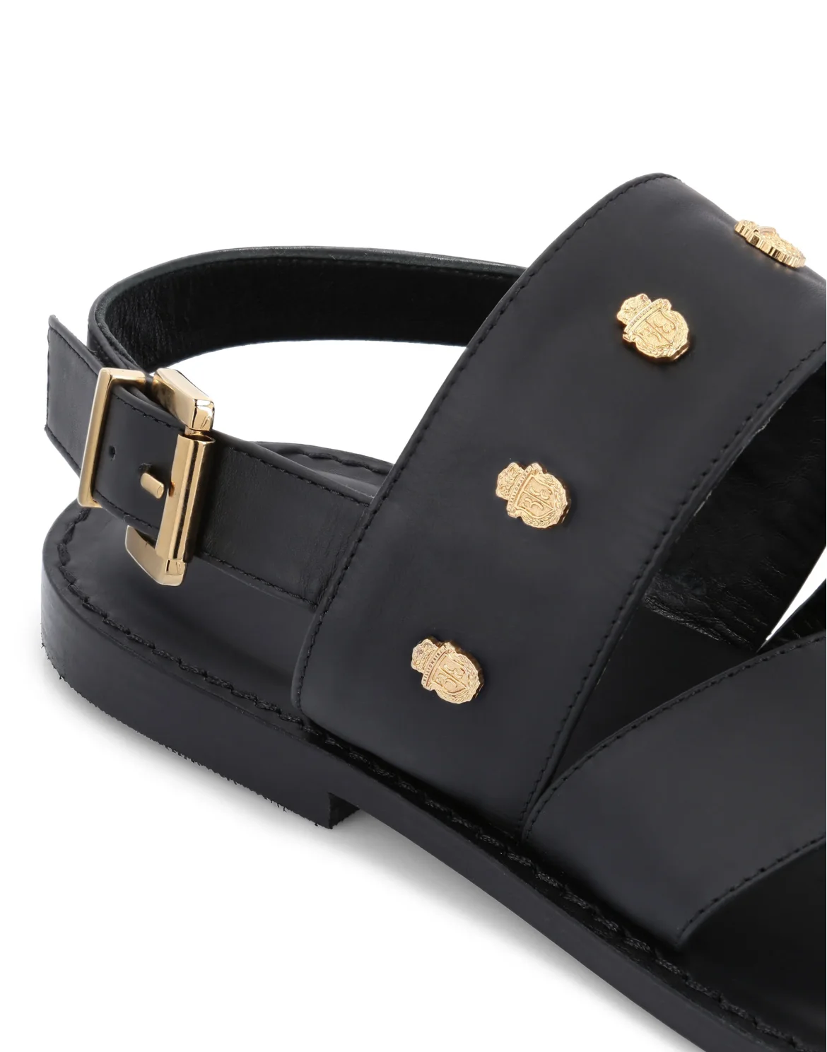 Sandals Flat Crest, цвет: Черный
